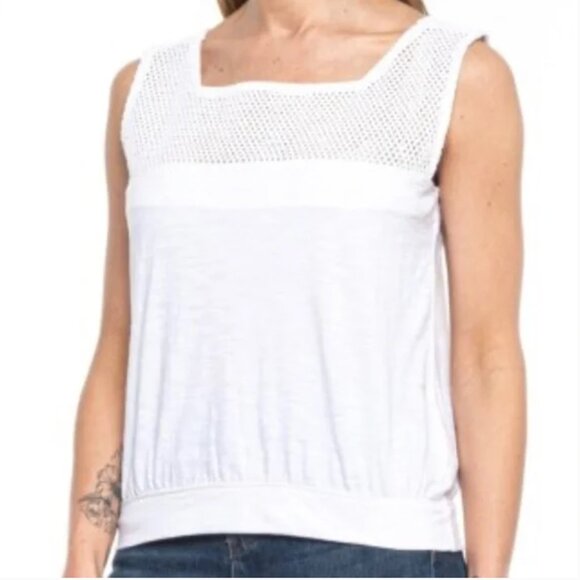 Prana Tops - Prana Womens Abbot Pass Organic Cotton Tank Soft White Bohemian Neutral Large